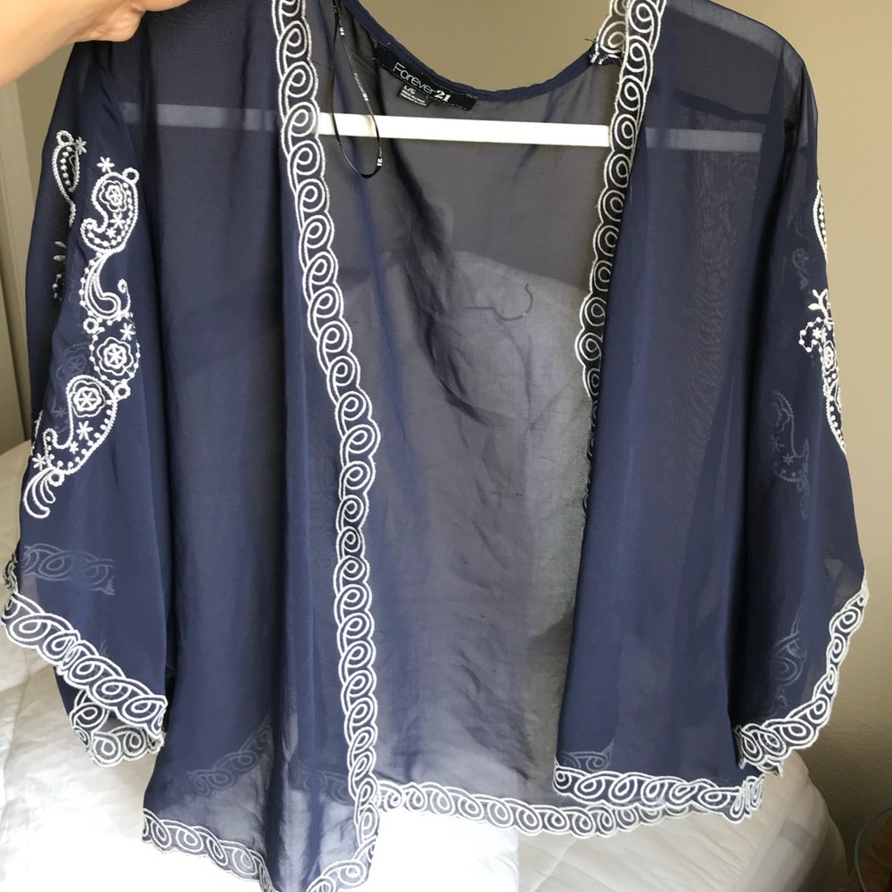 Navy Blue Kimono